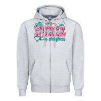 Heather Grey nurse in progress Zipper Hoodie - NancyCooperArtShop