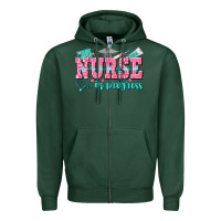 Sports Green nurse in progress Zipper Hoodie - NancyCooperArtShop