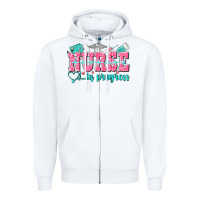 White nurse in progress Zipper Hoodie - NancyCooperArtShop