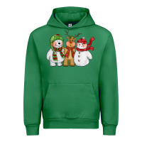 Emerald christmas polar bear reindeer and snowman Urban Hoodie - CowGirlArtShop