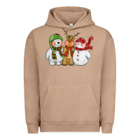 Pigment Burro christmas polar bear reindeer and snowman Urban Hoodie - CowGirlArtShop