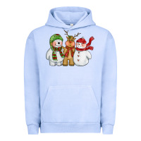 Pigment Grape Ice christmas polar bear reindeer and snowman Urban Hoodie - CowGirlArtShop