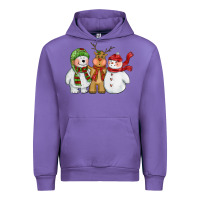 Tulip christmas polar bear reindeer and snowman Urban Hoodie - CowGirlArtShop