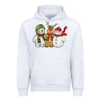 White christmas polar bear reindeer and snowman Urban Hoodie - CowGirlArtShop
