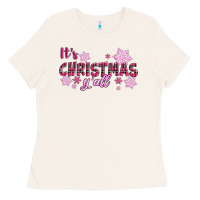 Bone It's Christmas Y'all Season Pink Christmas Ladies Tee - RanaPortraitStore