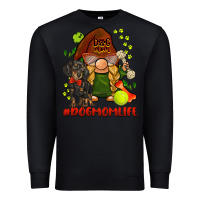 Black dog mom  life gnome Premium Sweatshirt - BarkalooDesign
