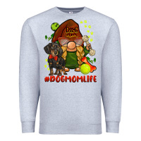 Heather Grey dog mom  life gnome Premium Sweatshirt - BarkalooDesign