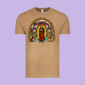 Our Lady Of Guadalupe Rainbow Vintage Tee Designed By Jahusdesignshop
