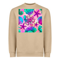 Mushroom summer beach seamless pattern Heavyweight Sweatshirt - BundleAndBundleShop