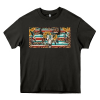Asphalt Boho bull skull and serape Heavy Core Tee - RanaPortraitStore
