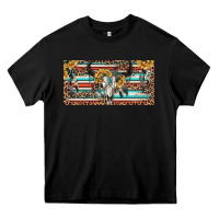 Black Boho bull skull and serape Heavy Core Tee - RanaPortraitStore