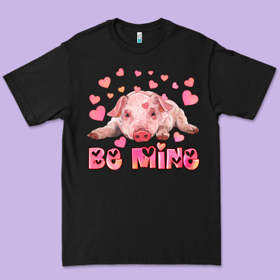 Be Mine Baby Pig Premium Tee Designed By Ranaportraitstore