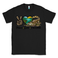 Black Peace Love Crocodile Classic Tee - LillyAllenDesigns