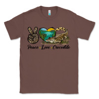 Chestnut Peace Love Crocodile Classic Tee - LillyAllenDesigns