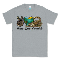 Heather Grey Peace Love Crocodile Classic Tee - LillyAllenDesigns