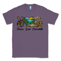 Lavender Peace Love Crocodile Classic Tee - LillyAllenDesigns