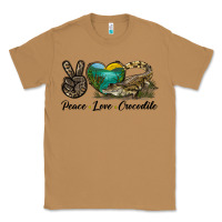 Toasted Coconut Peace Love Crocodile Classic Tee - LillyAllenDesigns
