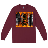 Burgundy Western Firefighter Dad Long Sleeve Tee - LillyAllenDesigns