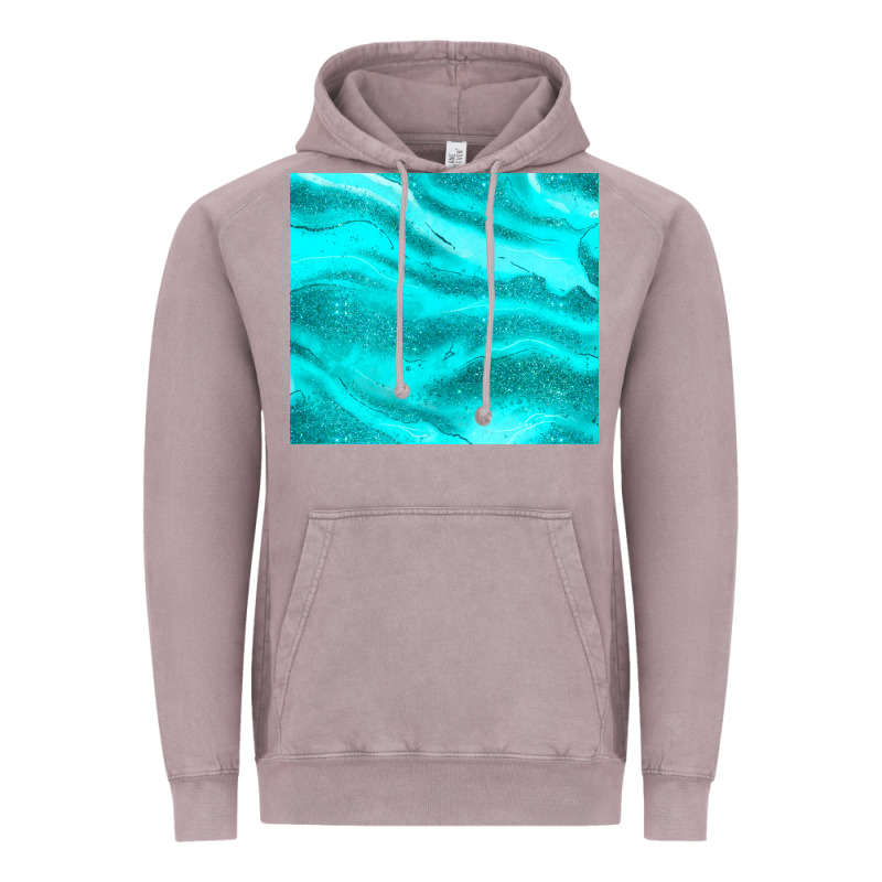 Turquoise Glitter Vintage Hoodie by JahusDesignShop | Teevron