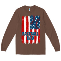 Chestnut baseball dad american flag Long Sleeve Tee - JahusDesignShop