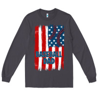 Smoke baseball dad american flag Long Sleeve Tee - JahusDesignShop