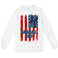 White baseball dad american flag Long Sleeve Tee - JahusDesignShop