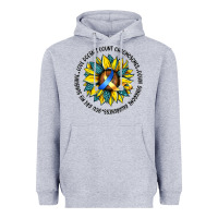 Heather Grey down syndrome Heavyweight Hoodie - Artiststas