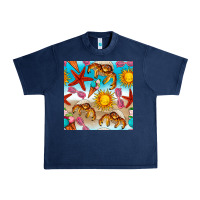 Navy beach seamless pattern Urban Heavy Tee - BundleAndBundleShop
