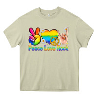 Mossy peace love rock pride Heavy Core Tee - texasbilliewilder