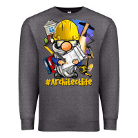 Charcoal Heather Architect life gnome Premium Sweatshirt - BarkalooDesign