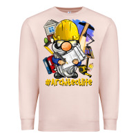 Pale Pink Architect life gnome Premium Sweatshirt - BarkalooDesign
