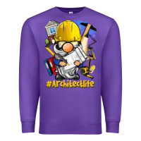Purple Architect life gnome Premium Sweatshirt - BarkalooDesign