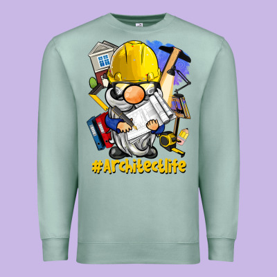 Architect Life Gnome Premium Sweatshirt Designed By Barkaloodesign