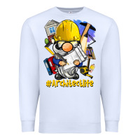 White Architect life gnome Premium Sweatshirt - BarkalooDesign