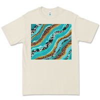 Bone turquoise brushstrokes with leopard and cowhide Premium Tee - RanaPortraitStore