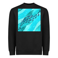 Black fish and sea seamless pattern Heavyweight Sweatshirt - BundleAndBundleShop