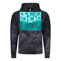 Cloud Black turquoise glitter star Vintage Hoodie - JahusDesignShop