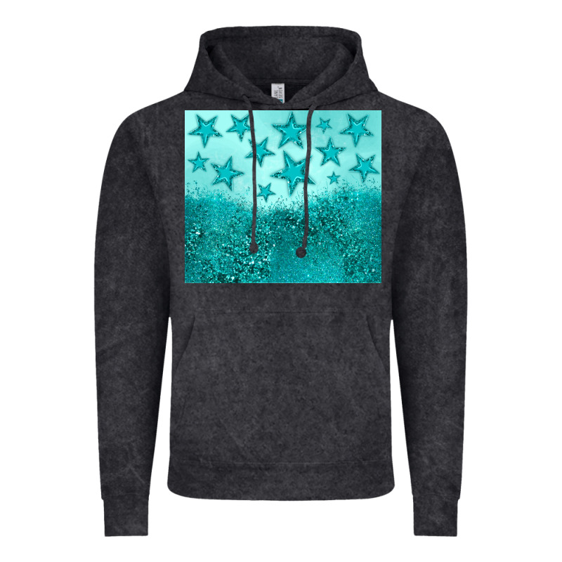 Turquoise Glitter Star Vintage Hoodie by JahusDesignShop | Teevron