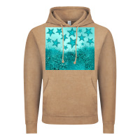 Vintage Coffee turquoise glitter star Vintage Hoodie - JahusDesignShop