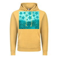 Vintage Mustard turquoise glitter star Vintage Hoodie - JahusDesignShop