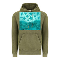 Vintage Olive turquoise glitter star Vintage Hoodie - JahusDesignShop