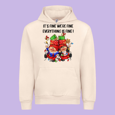 Its Fine Were Fine Everything Is Fine Urban Hoodie Designed By Cowgirlartshop