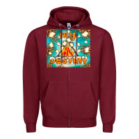 Burgundy my destiny Zipper Hoodie - NancyCooperArtShop