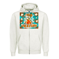 Oatmeal Heather my destiny Zipper Hoodie - NancyCooperArtShop