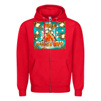 Red my destiny Zipper Hoodie - NancyCooperArtShop