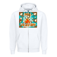 White my destiny Zipper Hoodie - NancyCooperArtShop