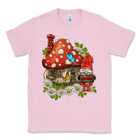 Bubblegum Pink welcome gnome ladybug Classic Tee - BarkalooDesign
