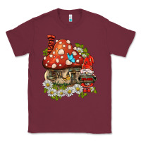 Burgundy welcome gnome ladybug Classic Tee - BarkalooDesign