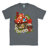 Charcoal Heather welcome gnome ladybug Classic Tee - BarkalooDesign