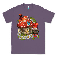 Lavender welcome gnome ladybug Classic Tee - BarkalooDesign